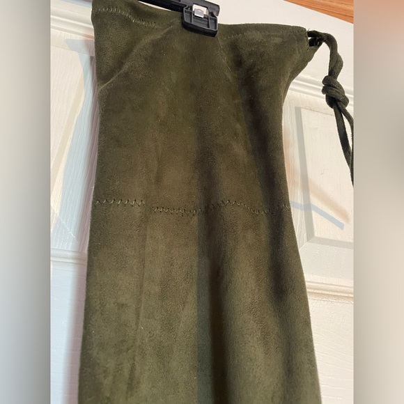 Akira olive green chunky heel, over the knee boot - Picture 3 of 11